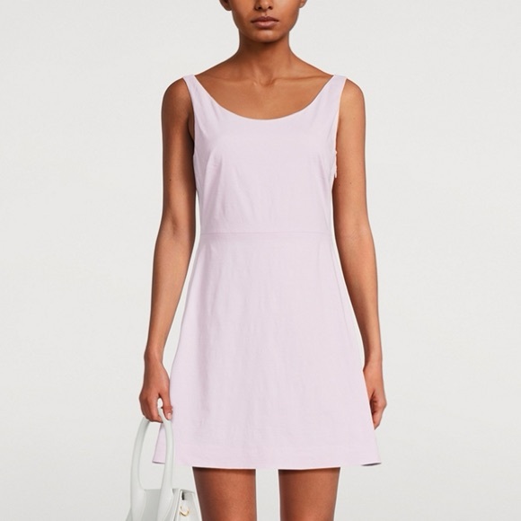 Theory Pink Ballerina Neck Mini Dress - Picture 2 of 6